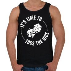 PRINTFASHION Dice baby - Férfi atléta - Fekete