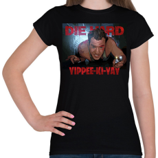 PRINTFASHION Die Hard - Női póló - Fekete