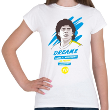 PRINTFASHION Diego Maradona 2 - Női póló - Fehér női póló