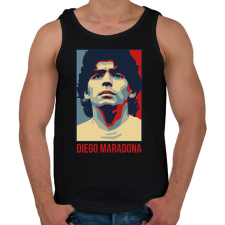 PRINTFASHION Diego Maradona - Férfi atléta - Fekete atléta, trikó