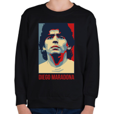 PRINTFASHION Diego Maradona - Gyerek pulóver - Fekete gyerek pulóver, kardigán