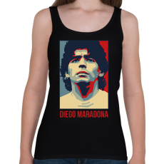 PRINTFASHION Diego Maradona - Női atléta - Fekete