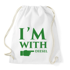 PRINTFASHION diesel.png - Sportzsák, Tornazsák - Fehér tornazsák