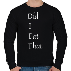 PRINTFASHION DIET - Did I Eat That - Férfi pulóver - Fekete