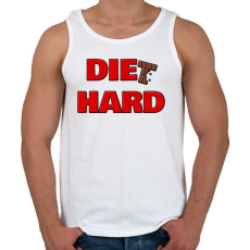 PRINTFASHION DIET HARD - Férfi atléta - Fehér