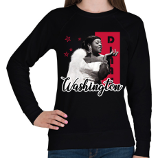 PRINTFASHION Dinah Washington - Női pulóver - Fekete