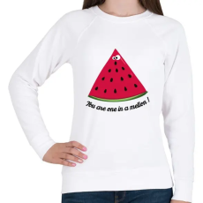 PRINTFASHION Dinnye vagy! - Női pulóver - Fehér