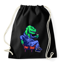 PRINTFASHION Dino chill - Sportzsák, Tornazsák - Fekete tornazsák
