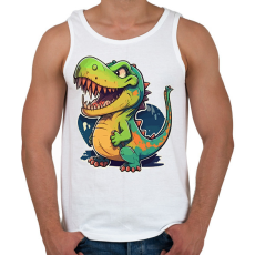 PRINTFASHION dino - Férfi atléta - Fehér