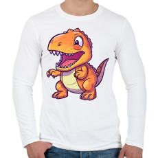 PRINTFASHION dino - Férfi hosszú ujjú póló - Fehér