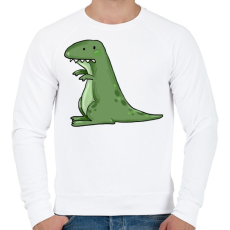 PRINTFASHION Dínó - Férfi pulóver - Fehér