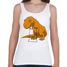 PRINTFASHION Dínó játék - Női atléta - Fehér női trikó