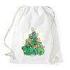 PRINTFASHION Dínó karácsonyfa - Sportzsák, Tornazsák - Fehér