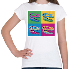 PRINTFASHION Dínó koponyák - Női póló - Fehér női póló