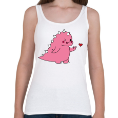 PRINTFASHION DIno love - lány - Női atléta - Fehér