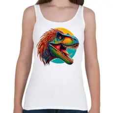PRINTFASHION Dino - Női atléta - Fehér