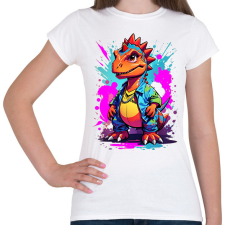 PRINTFASHION Dino - Női póló - Fehér női póló