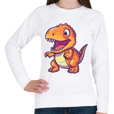PRINTFASHION dino - Női pulóver - Fehér női pulóver, kardigán