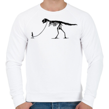 PRINTFASHION Dínó sétáltatás - Férfi pulóver - Fehér férfi pulóver, kardigán