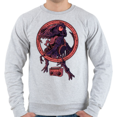 PRINTFASHION Dinó tánc - Férfi pulóver - Sport szürke