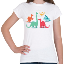 PRINTFASHION Dínók - Női póló - Fehér női póló