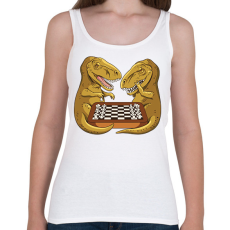 PRINTFASHION Dínók sakkoznak - Női atléta - Fehér