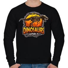 PRINTFASHION Dinók világa - Férfi pulóver - Fekete