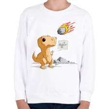 PRINTFASHION dinokopapir - Gyerek pulóver - Fehér gyerek pulóver, kardigán