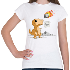 PRINTFASHION dinokopapir - Női póló - Fehér