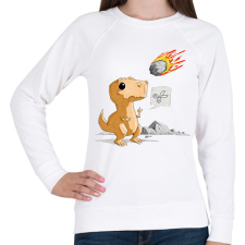 PRINTFASHION dinokopapir - Női pulóver - Fehér női pulóver, kardigán