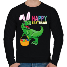 PRINTFASHION Dinós húsvét - Férfi pulóver - Fekete férfi pulóver, kardigán