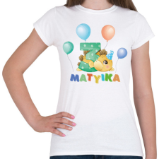 PRINTFASHION Dínós szülinap - Névvel, számmal - Női póló - Fehér női póló