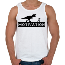 PRINTFASHION Dinosaur motivation - Férfi atléta - Fehér atléta, trikó