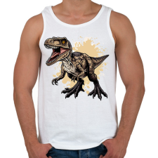 PRINTFASHION Dinoszaurusz  - Férfi atléta - Fehér atléta, trikó