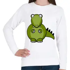 PRINTFASHION Dinoszaurusz - Női pulóver - Fehér női pulóver, kardigán
