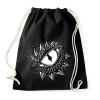 PRINTFASHION Dinoszaurusz/Sárkány szem - Fehér - Sportzsák, Tornazsák - Fekete