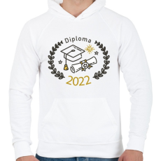 PRINTFASHION Diploma 2022 - Férfi kapucnis pulóver - Fehér