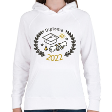 PRINTFASHION Diploma 2022 - Női kapucnis pulóver - Fehér