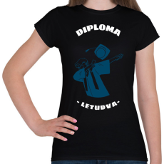PRINTFASHION DIPLOMA LETUDVA - Női póló - Fekete
