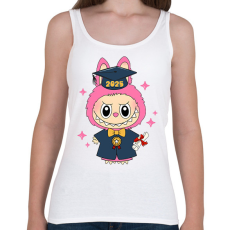 PRINTFASHION Diplomás Labubu - Női atléta - Fehér