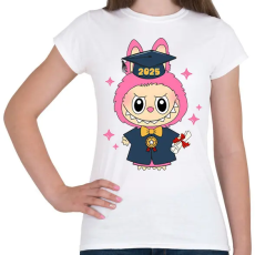 PRINTFASHION Diplomás Labubu - Női póló - Fehér