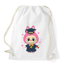 PRINTFASHION Diplomás Labubu - Sportzsák, Tornazsák - Fehér tornazsák