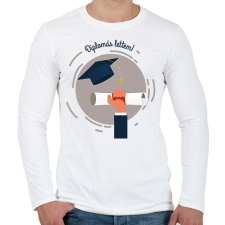 PRINTFASHION Diplomás lettem! - Férfi hosszú ujjú póló - Fehér férfi póló