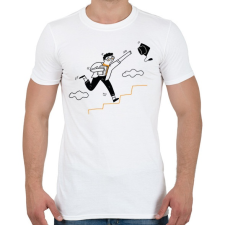 PRINTFASHION Diplomás minta - Férfi póló - Fehér férfi póló