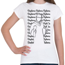 PRINTFASHION Diplomás minta - Vonalas - Női póló - Fehér női póló