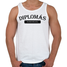 PRINTFASHION Diplomás munkanélküli - Férfi atléta - Fehér