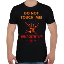 PRINTFASHION DIRECT CONTACT OFF - Férfi póló - Fekete férfi póló