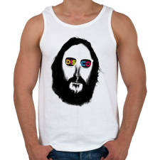 PRINTFASHION disco - Férfi atléta - Fehér atléta, trikó