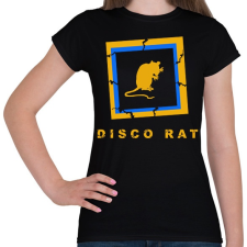 PRINTFASHION DISCO RAT - Női póló - Fekete női póló