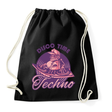 PRINTFASHION Disco Time - Techno - Sportzsák, Tornazsák - Fekete tornazsák